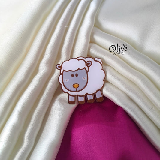 Fluffy Sheep Brooch