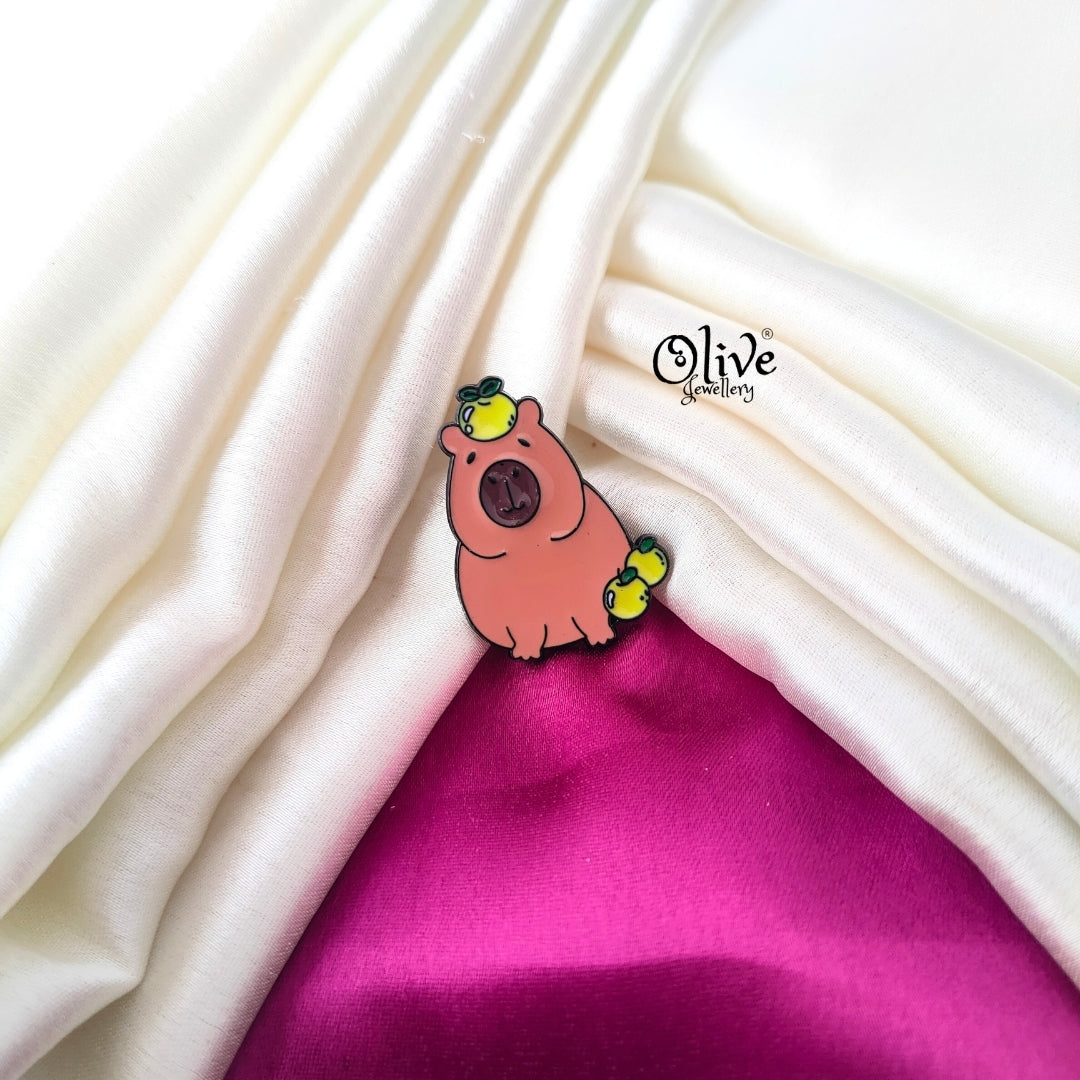 Capybara brooch
