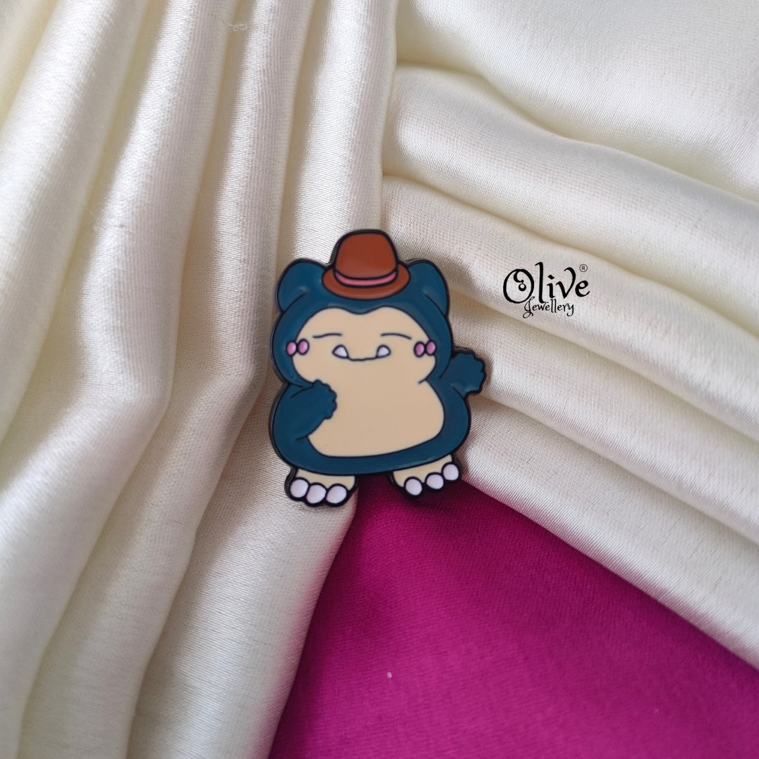 Pokemon - Snorlax-Brooch