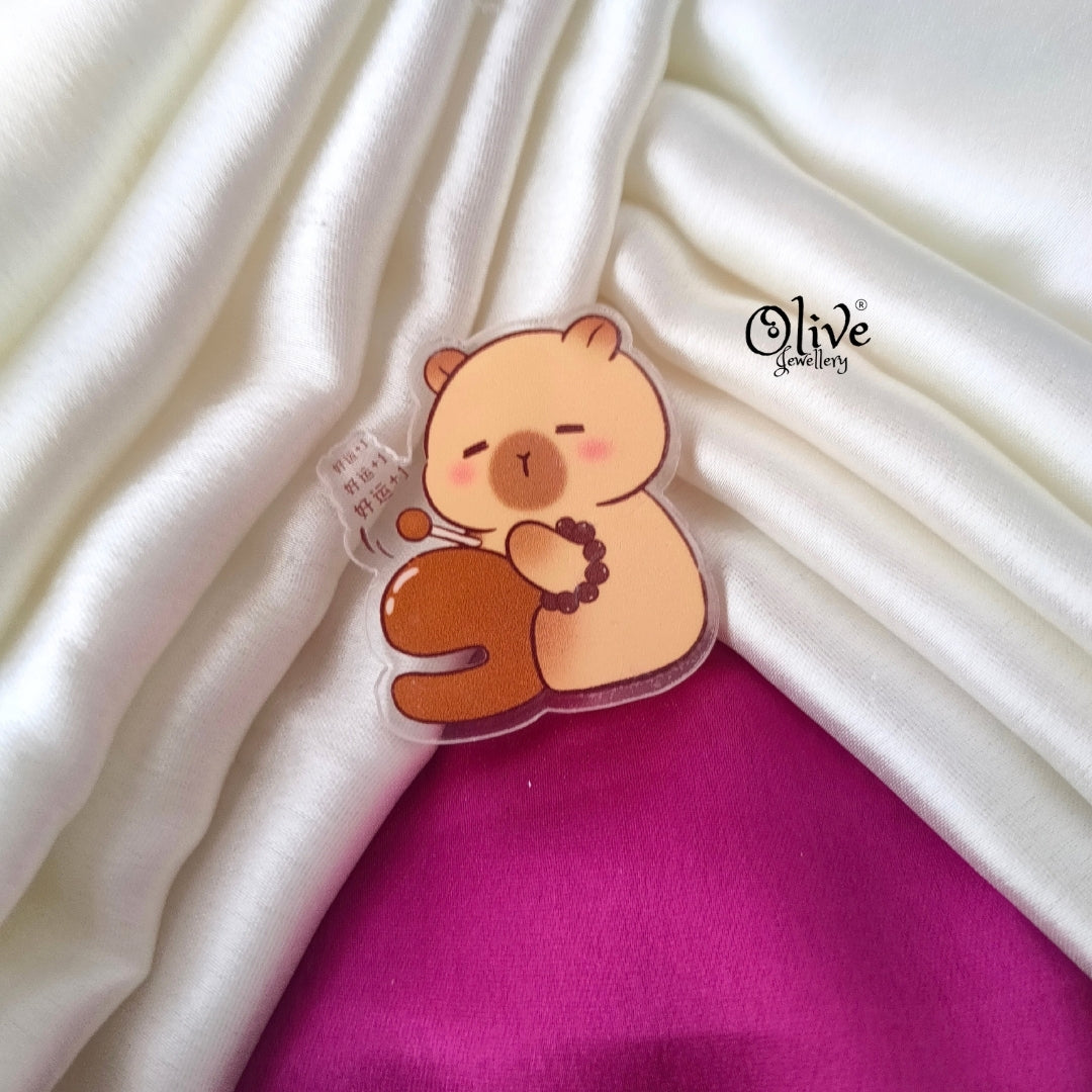 Good Luck Capy - Brooch