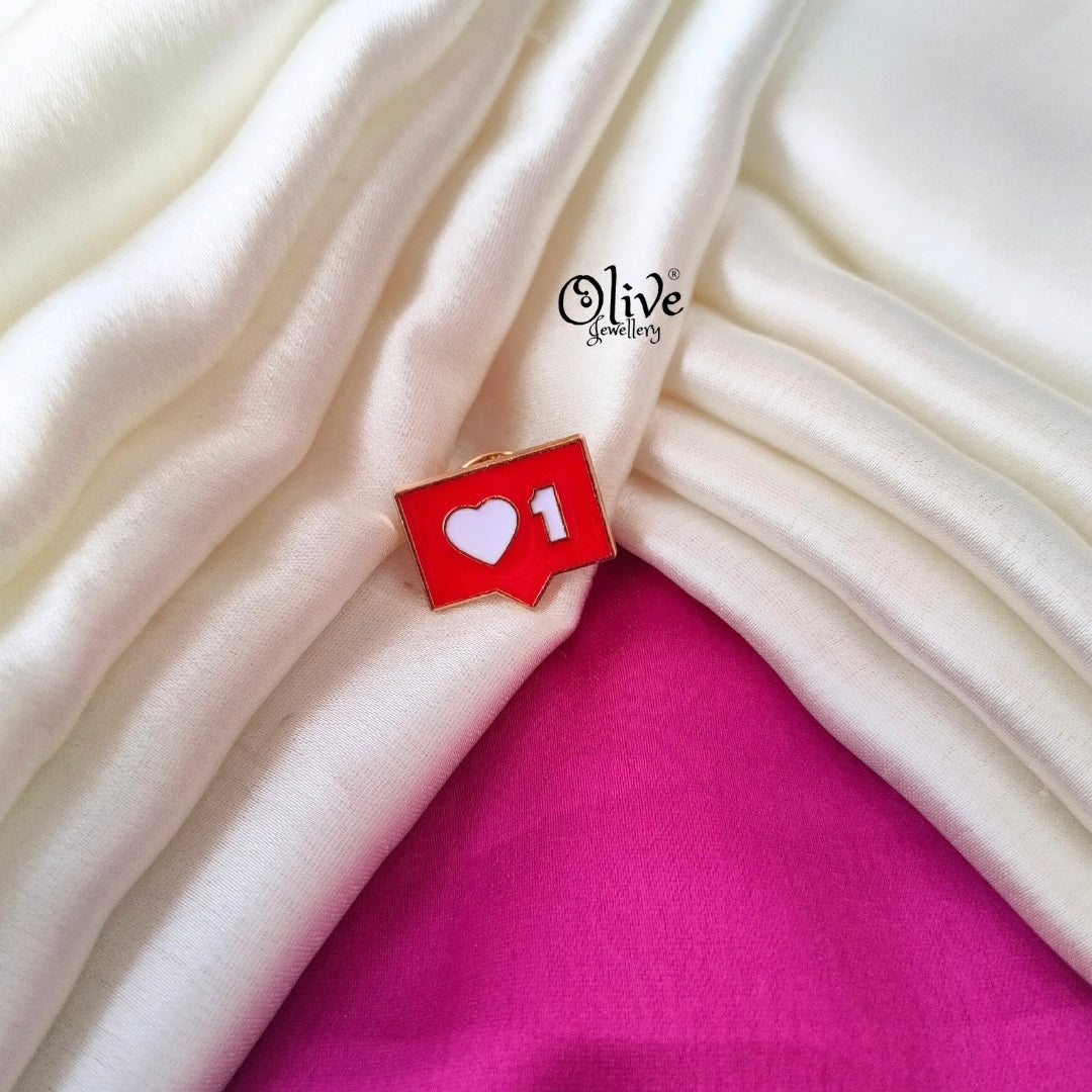 Instagram Like-Brooch
