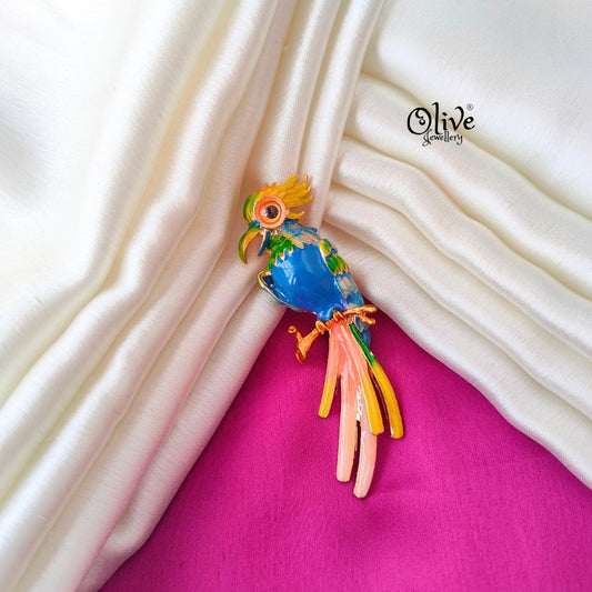 Tropical Parrot-Brooch