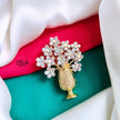 Flower Bouquet-Gold Shade Brooch