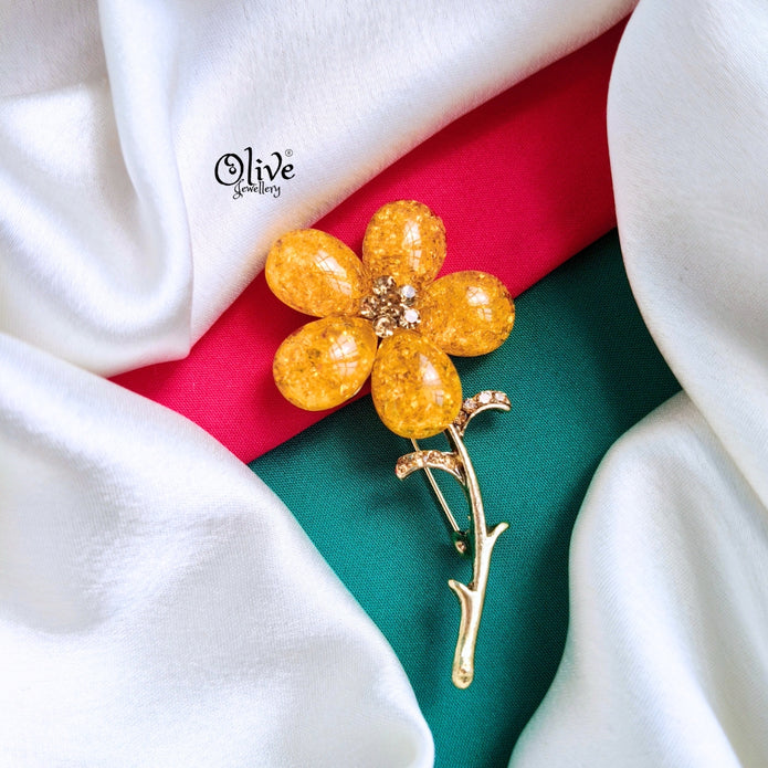 Yellow Flower Brooch