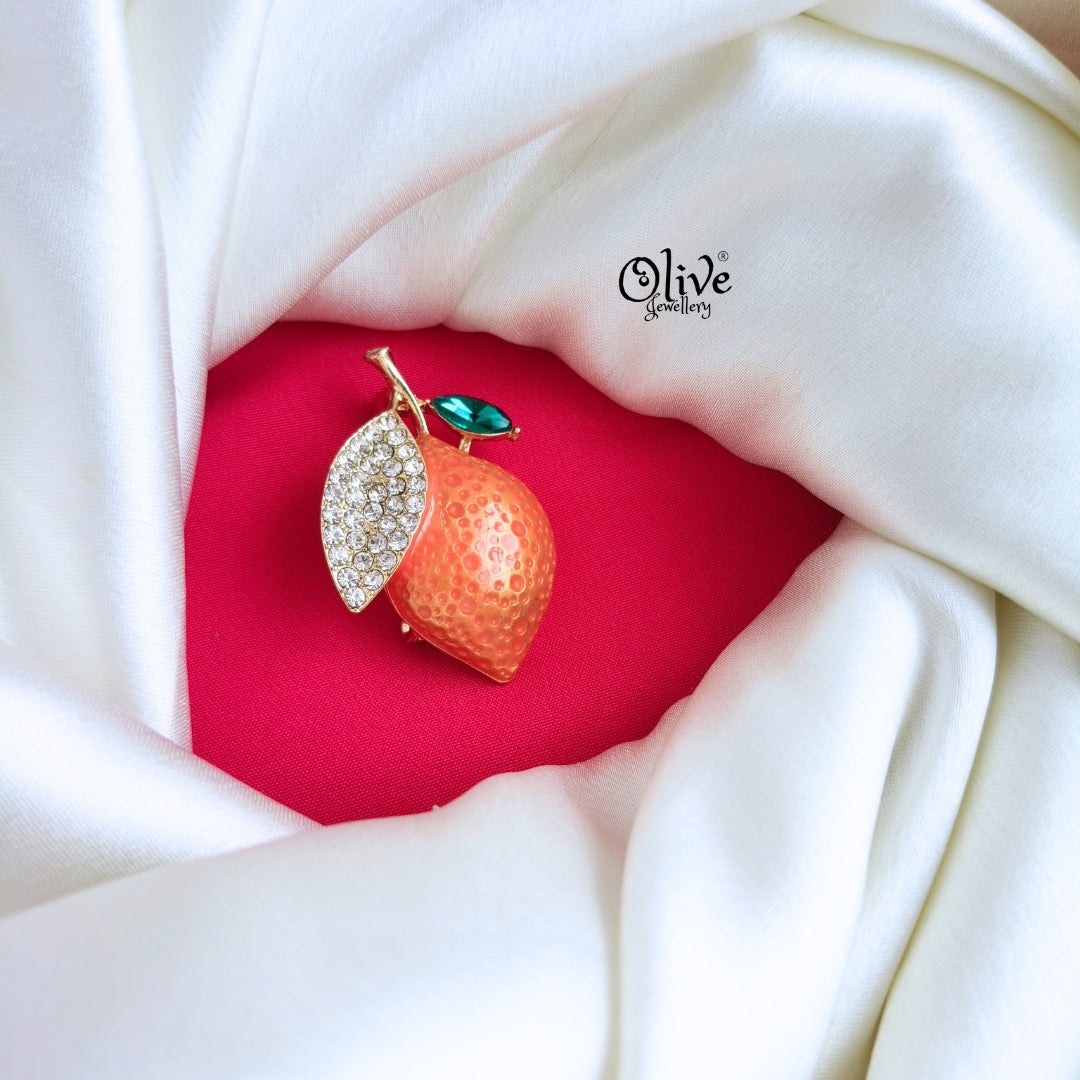Lemon Shape Brooch & pendant