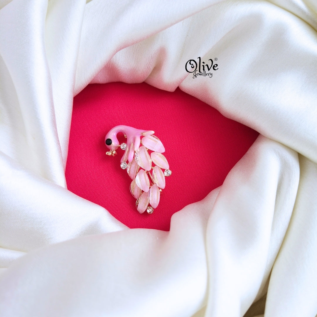 Peacock Theme brooch