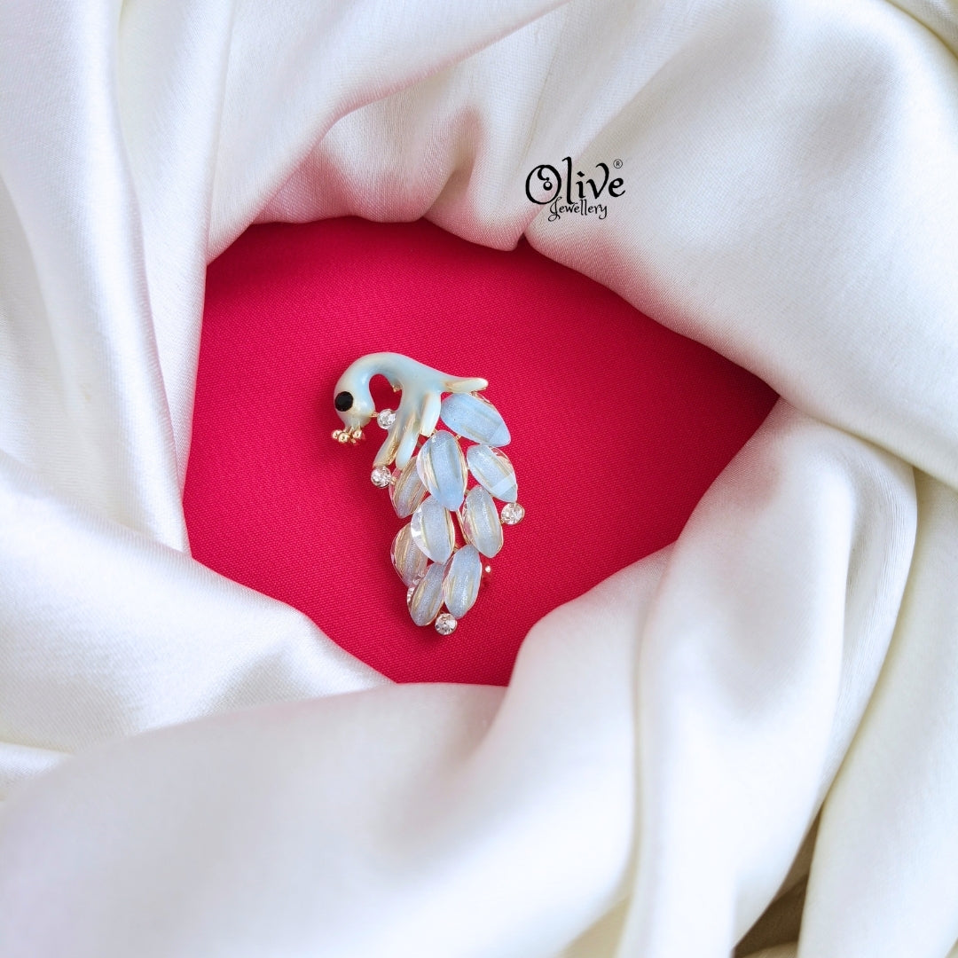 Peacock Theme brooch