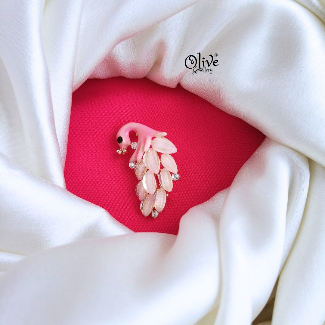 Peacock Theme brooch