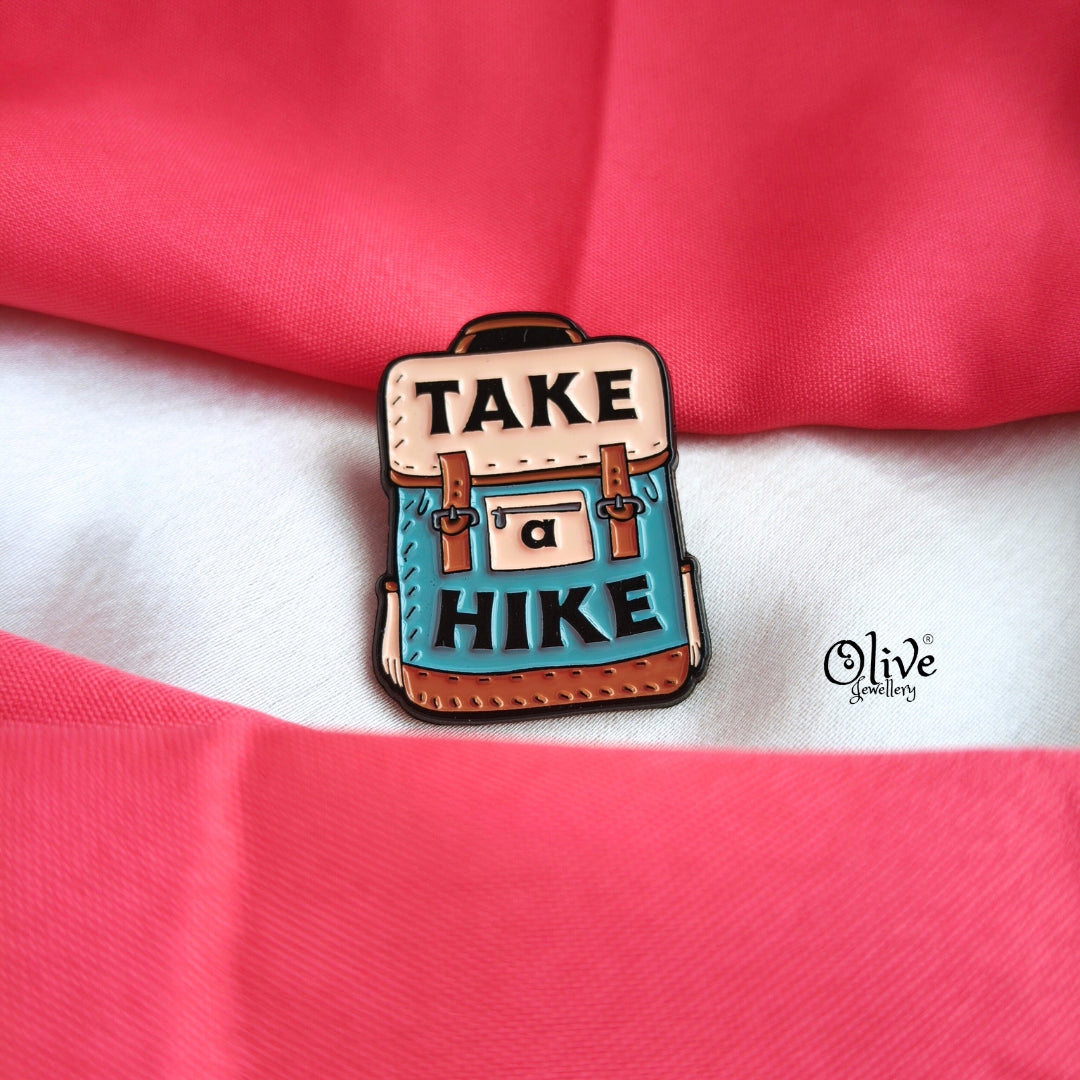 TACK A HIKE Brooch