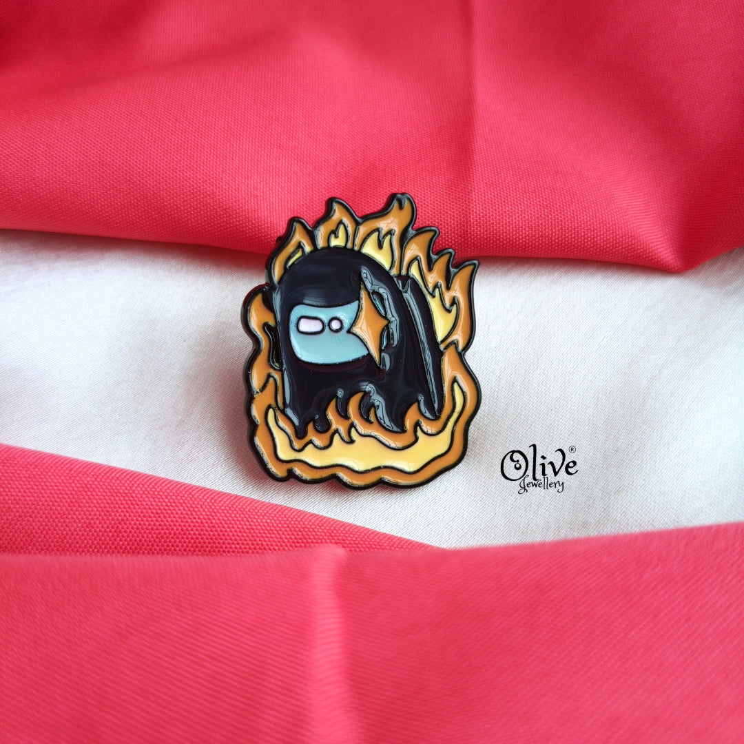 Black Volcano - Among Us-Brooch