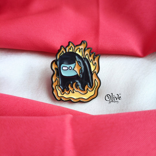 Black Volcano - Among Us-Brooch