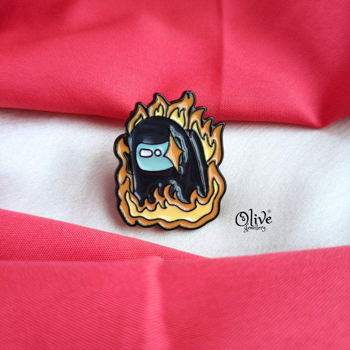 Black Volcano - Among Us-Brooch