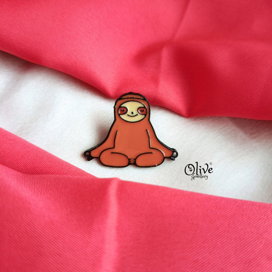 Meditation Sloth-Brooch