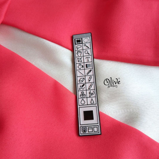 MS Paint Toolbar-Brooch