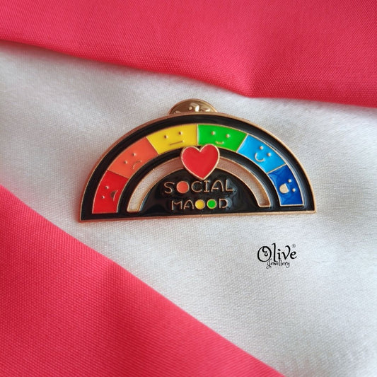 Social Batter Rainbow-Brooch
