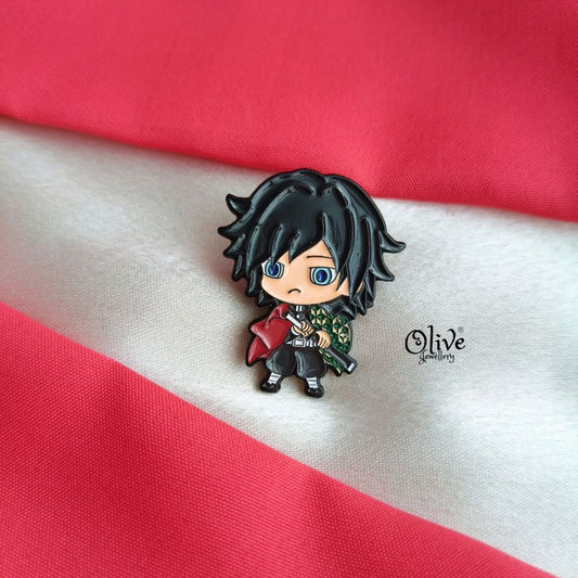Giyu Tamioka - Demon Slayer-Brooch