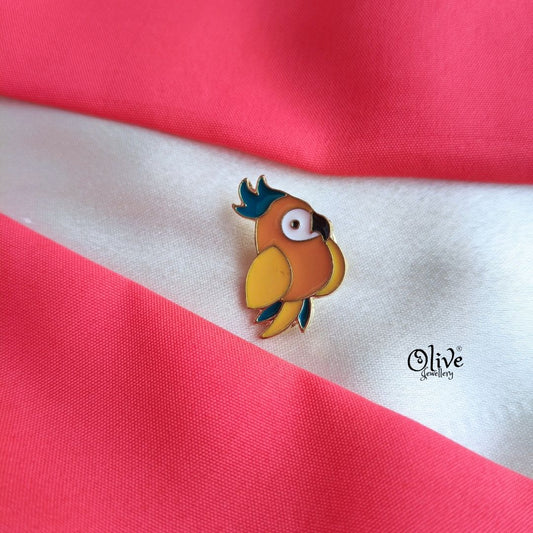 Yellow  Parrot Brooch