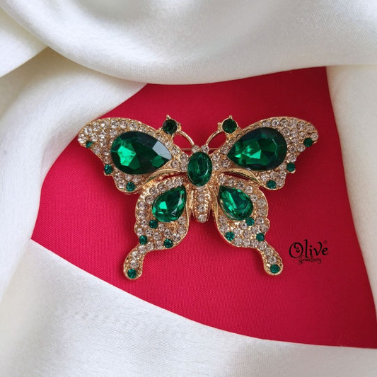 Green Butterfly Brooch-731