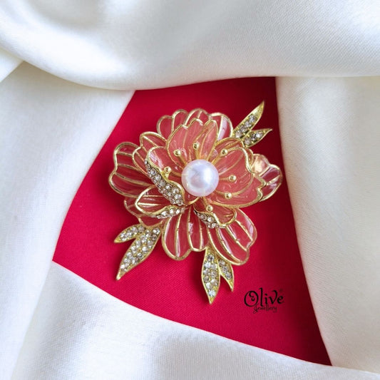 Pink Floral brooch