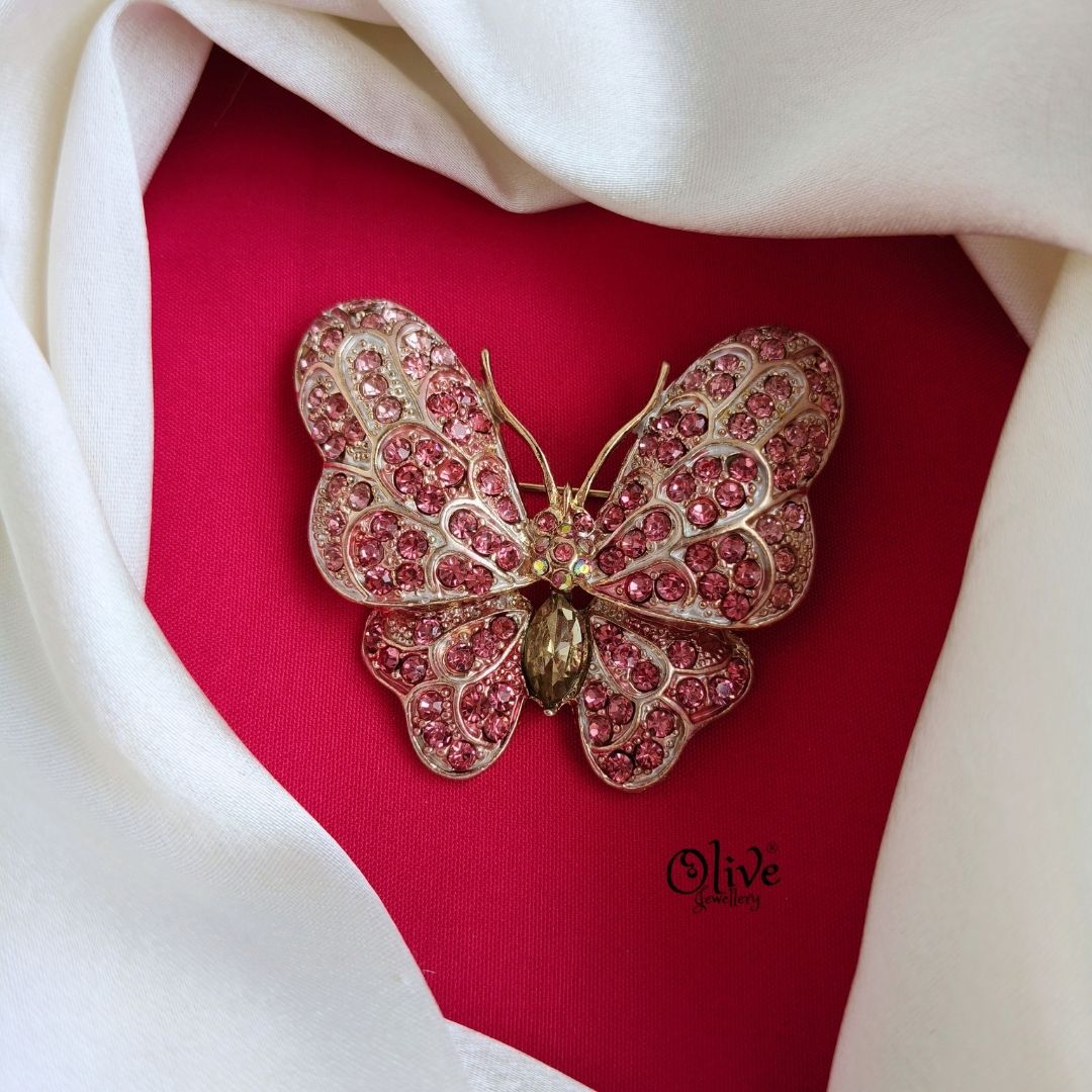 Pink  butterfly Brooch