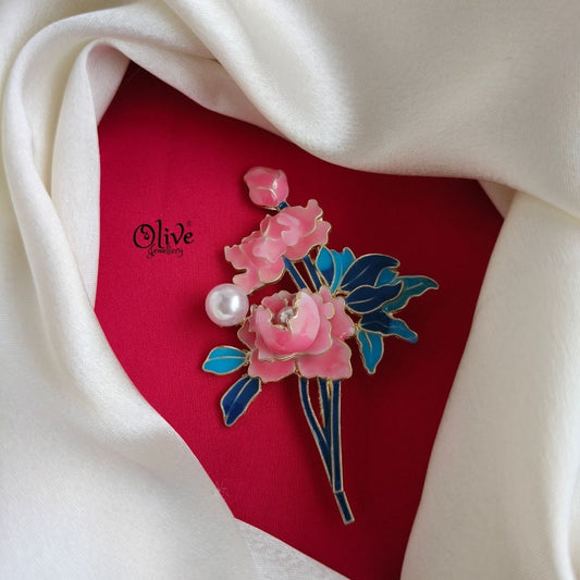 Peony Flower Brooch-747