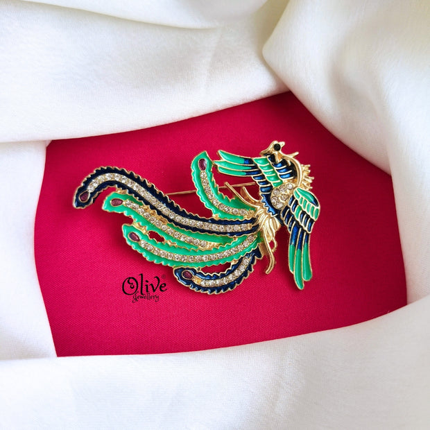 Phoenix Shape brooch