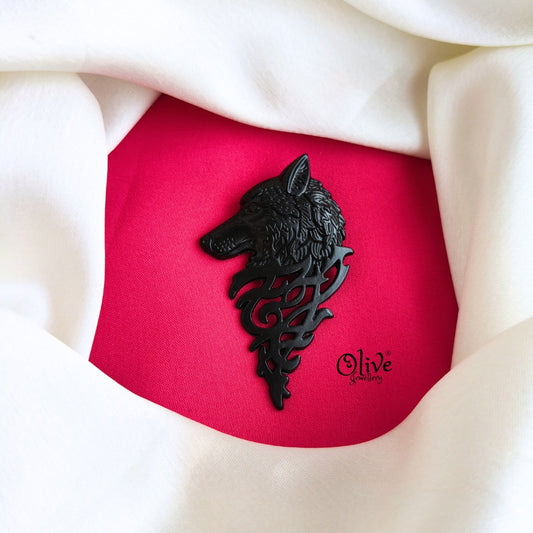 Wolf Head Brooch