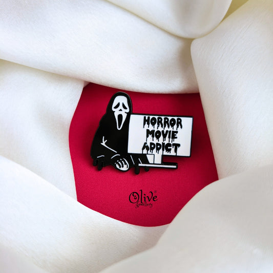 Horror Movie Addict-Brooch