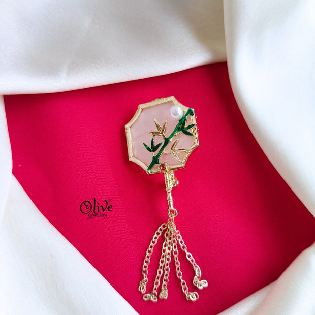 Bamboo Design Brooch