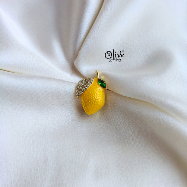 Lemon Brooch