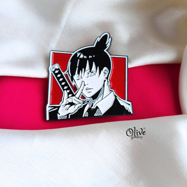 Chainsaw Brooch