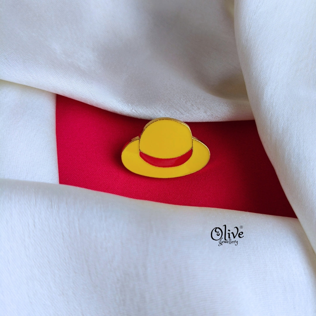 Yellow Cap Brooch