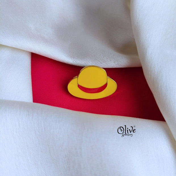 Yellow Cap Brooch