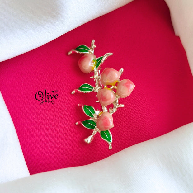 Peach Branch Brooch