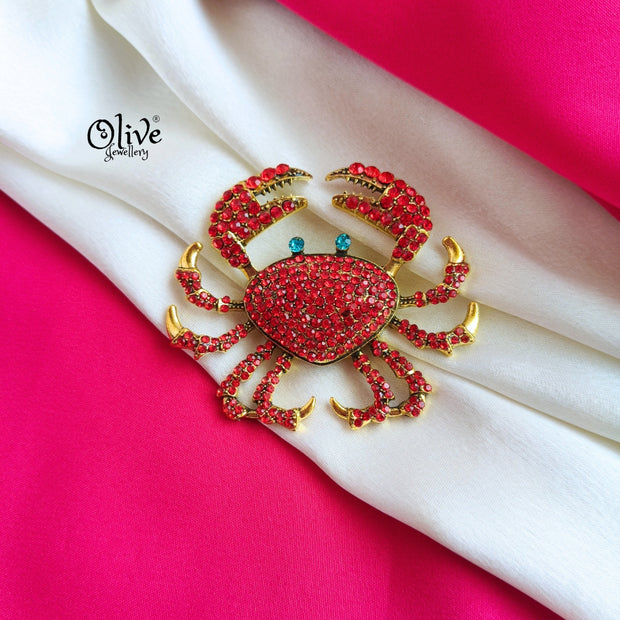 Red Crab- Brooch