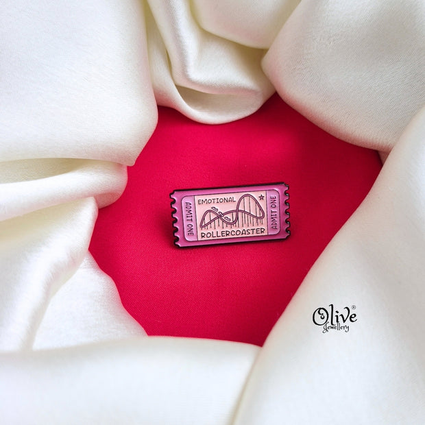 Emotional Rollercoaster-Brooch