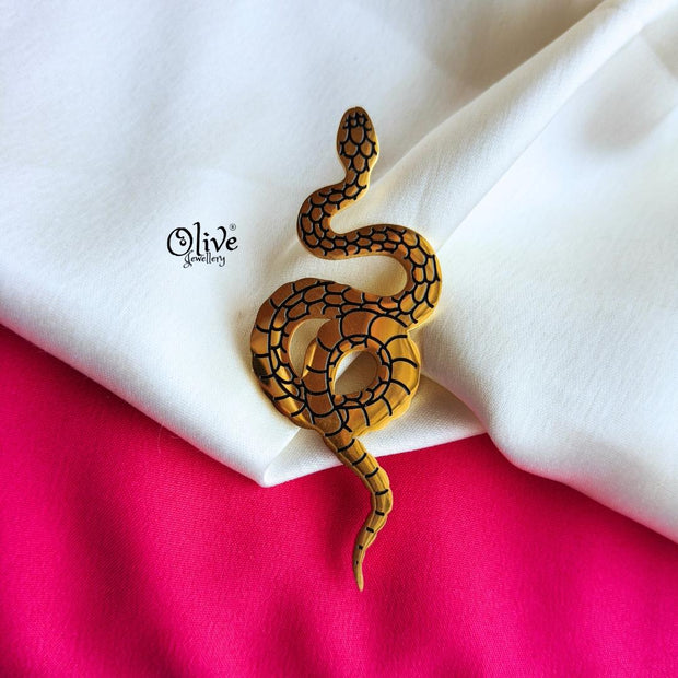 Snake Brooch-Gold Shade
