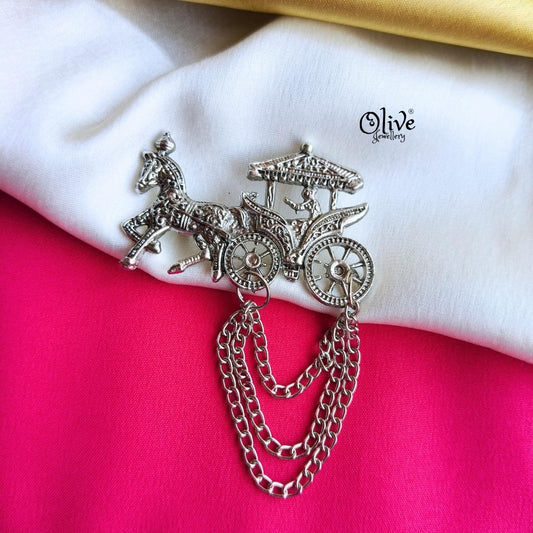 Horse - Drawn Carriage Brooch
