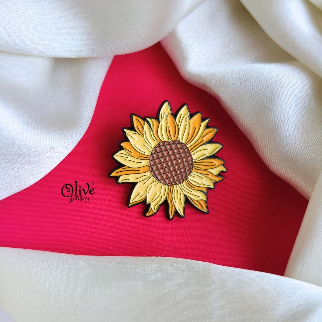 Sunflower Brooch-956