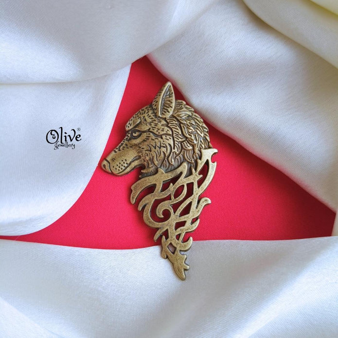 Wolf Head Brooch-964