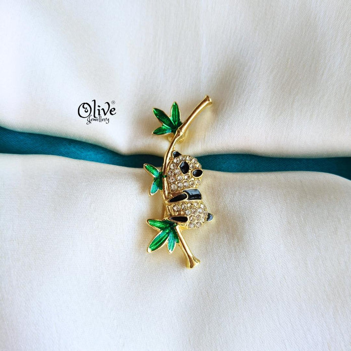 Panda Bamboo Brooch-996