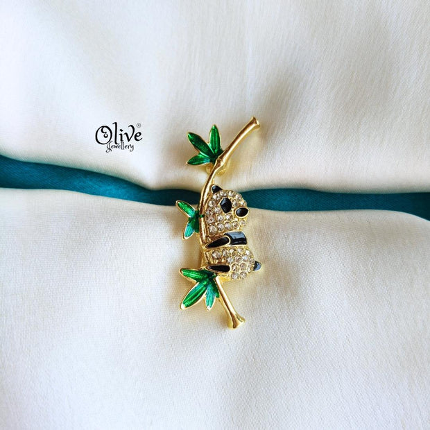 Panda Bamboo Brooch-996