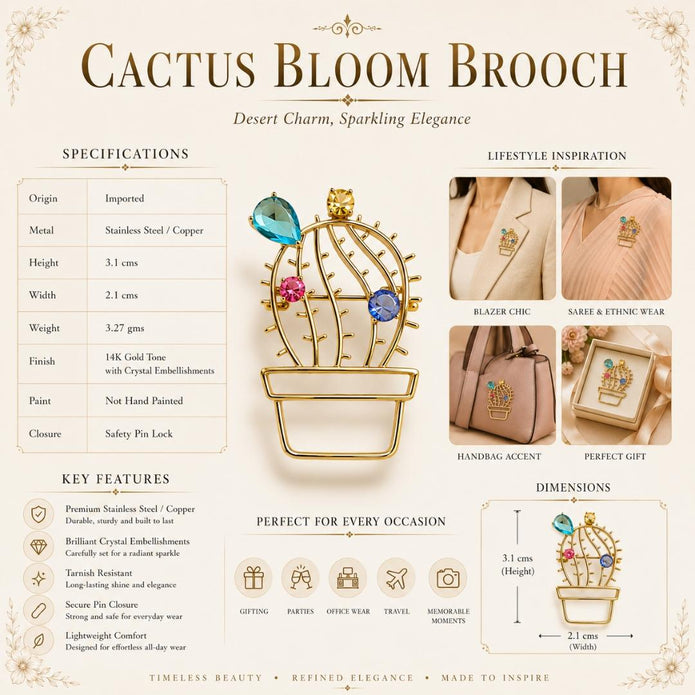 Cactus Bloom Brooch