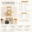 Starburst Pearl Crystal Brooch