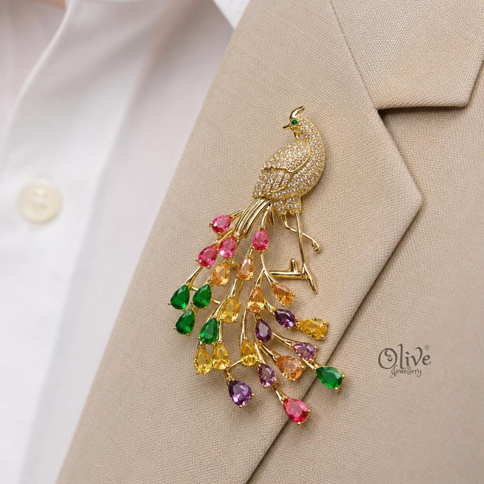 Peacock Brooch