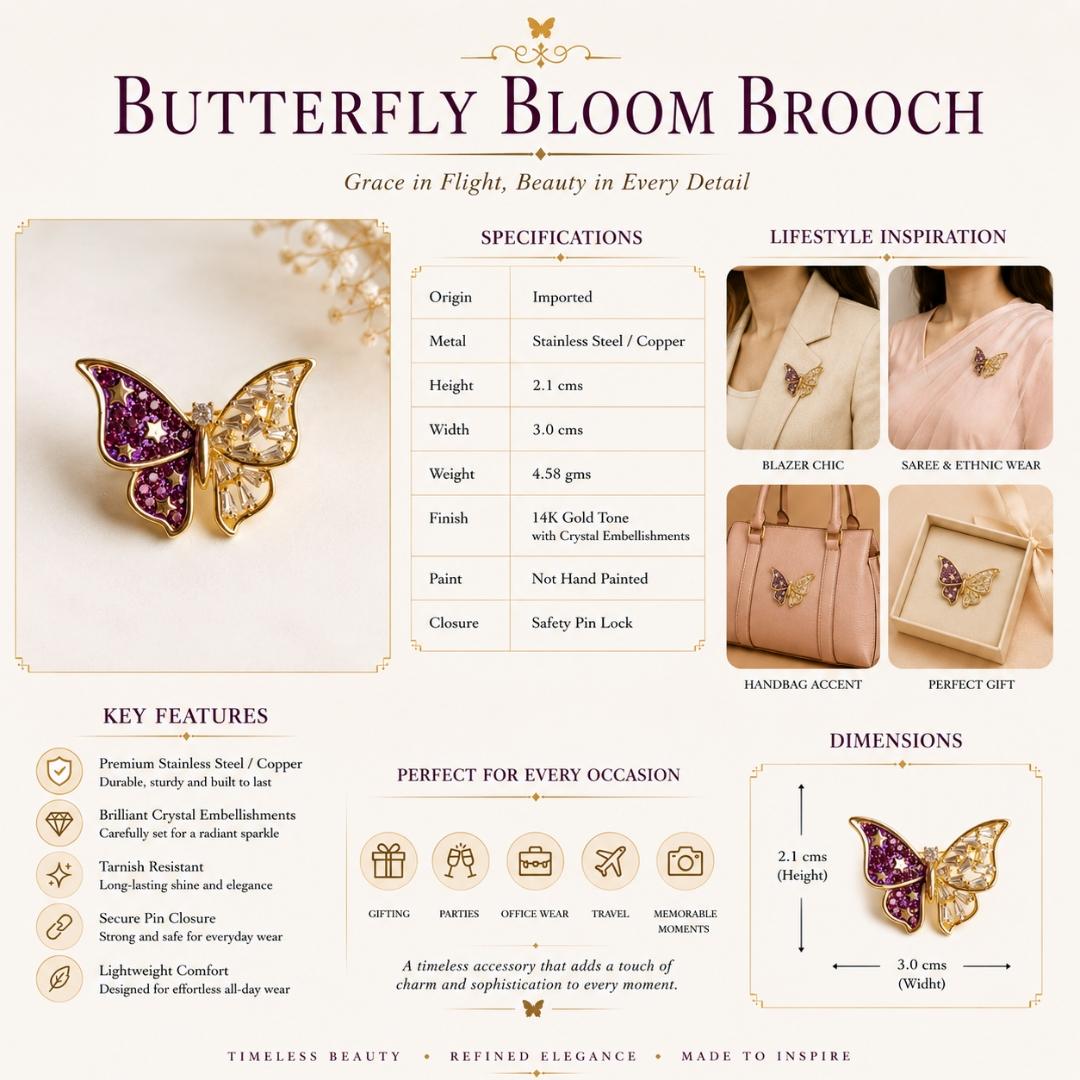 Butterfly Bloom Brooch
