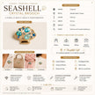 Seashell Crystal Brooch