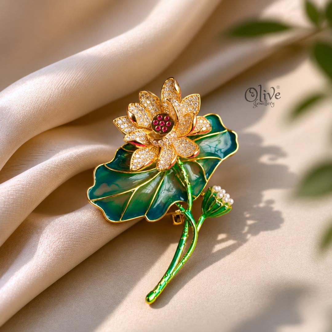 Lotus Bloom Brooch