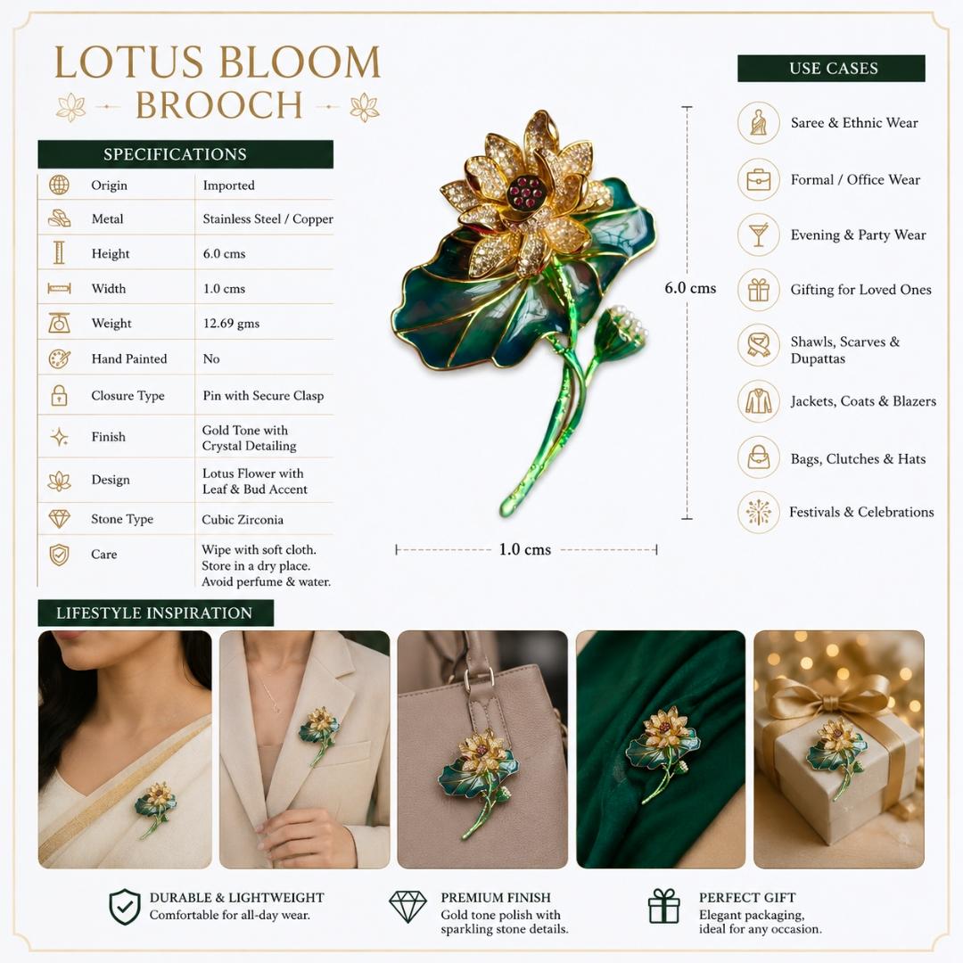 Lotus Bloom Brooch