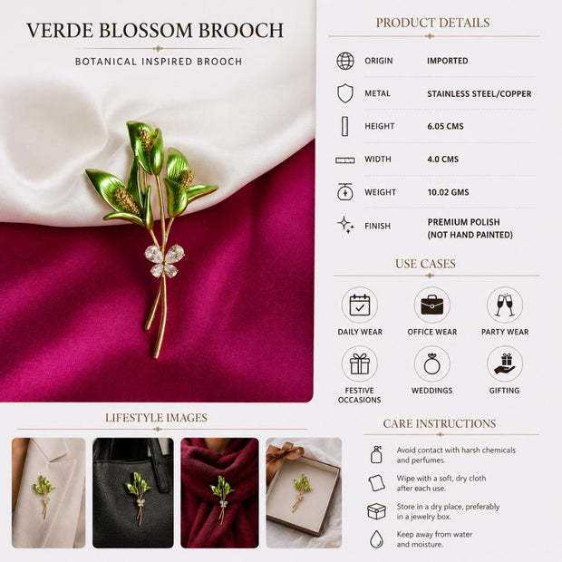 Verde Blossom Brooch